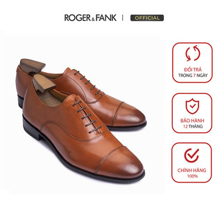 Giày da bê cao cấp OXFORD CAPTOE Thương Hiệu Roger & Fank