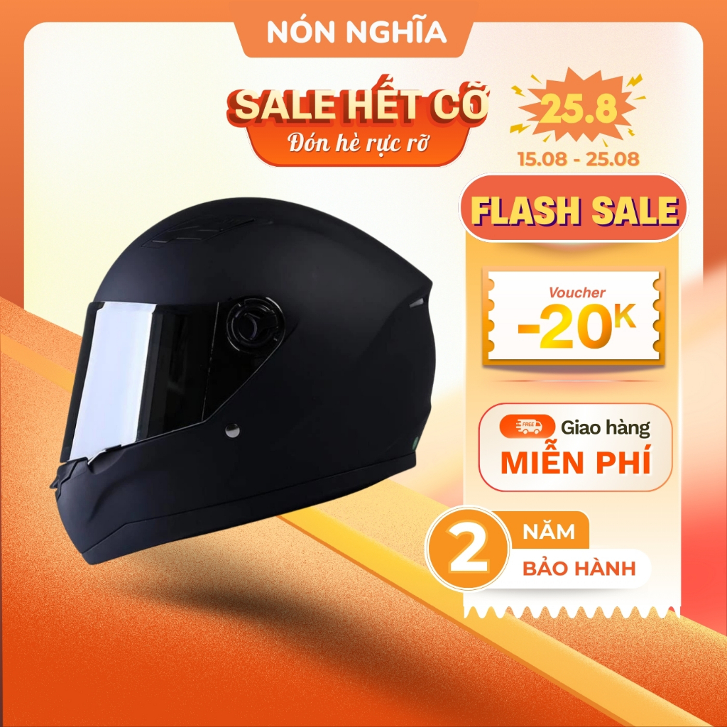 Nón bảo hiểm Royal M136 đen nhám