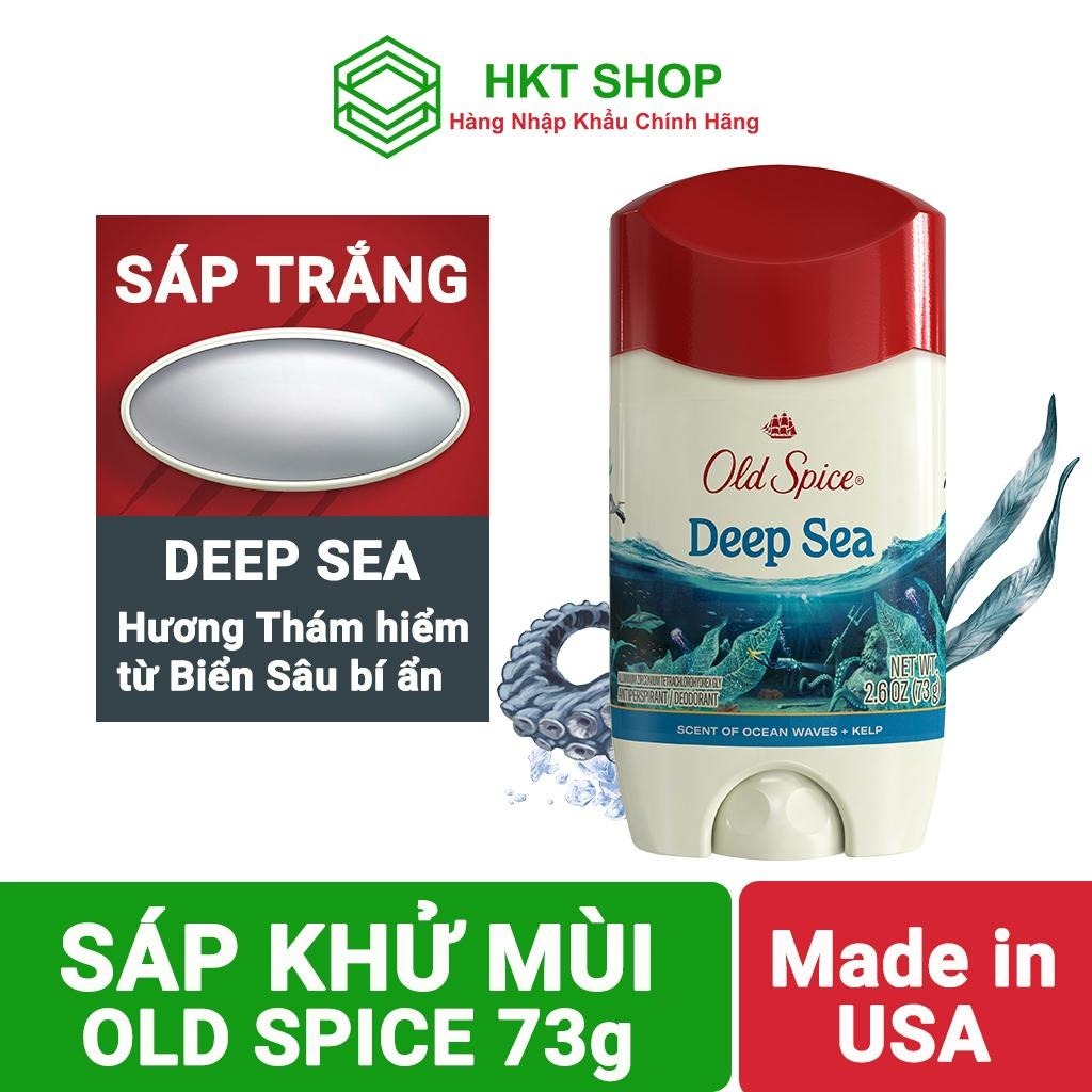 Lăn Khử Mùi Old Spice Deep Sea 73G (Sáp Trắng) - HKT Shop