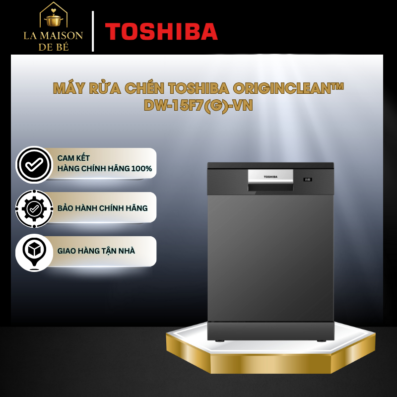 Máy Rửa Chén Toshiba DW-15F7(G)-VN – Khô Ráo, Sạch Bong, Êm Từng Chuyển Động - LMS