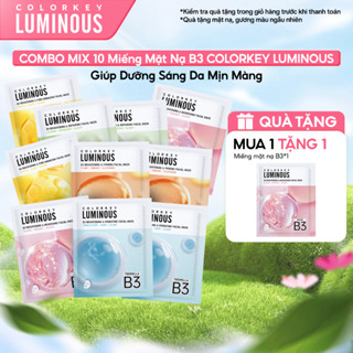 [LIVE] COMBO MIX 10 Miếng Mặt Nạ B3 COLORKEY LUMINOUS Giúp Dưỡng Sáng Da Mịn Màng 30ml/Miếng