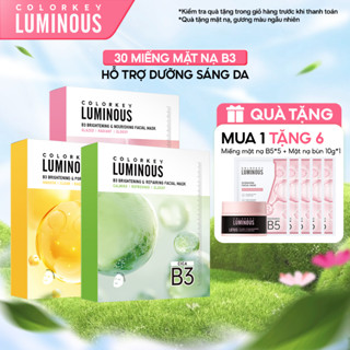 [LIVE] COMBO 3 Hộp Mặt Nạ Giấy COLORKEY LUMINOUS B3 Thế Hệ Mới, Hỗ Trợ Dưỡng Sáng, 30ml/ Miếng