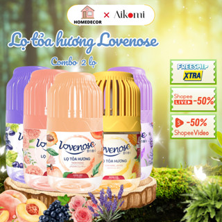 Combo 2 lọ tỏa hương thơm phòng Lovenose hương hoa quả tự nhiên dễ chịu khử mùi dung tích 180ml