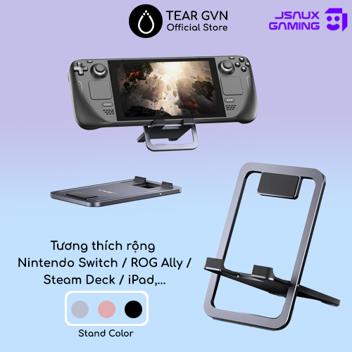 Giá đỡ máy bằng hợp kim nhôm JSAUX chống trơn trượt cho ROG Xbox / ROG Ally / Steam Deck / Legion Go