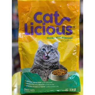 [COMBO] Hạt Cat Licious 1kg - thức ăn hạt cho mèo trưởng thành giá rẻ