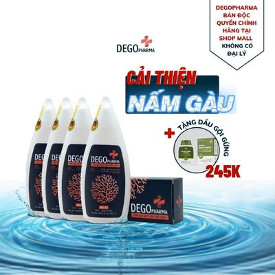 Combo 4 Dầu Gội Đầu Sạch Nấm Da Đầu DEGO 80ml - Dứt Điểm Gàu Ngứa & Vảy Nến - Á Sừng