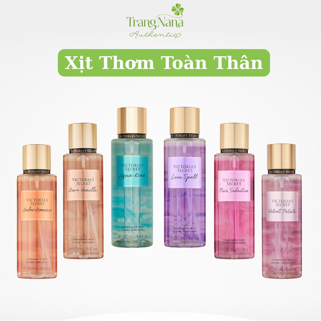 Body mist Victoria Secret 250ml Xịt thơm toàn thân hương nước hoa lưu hương 3-5 Giờ