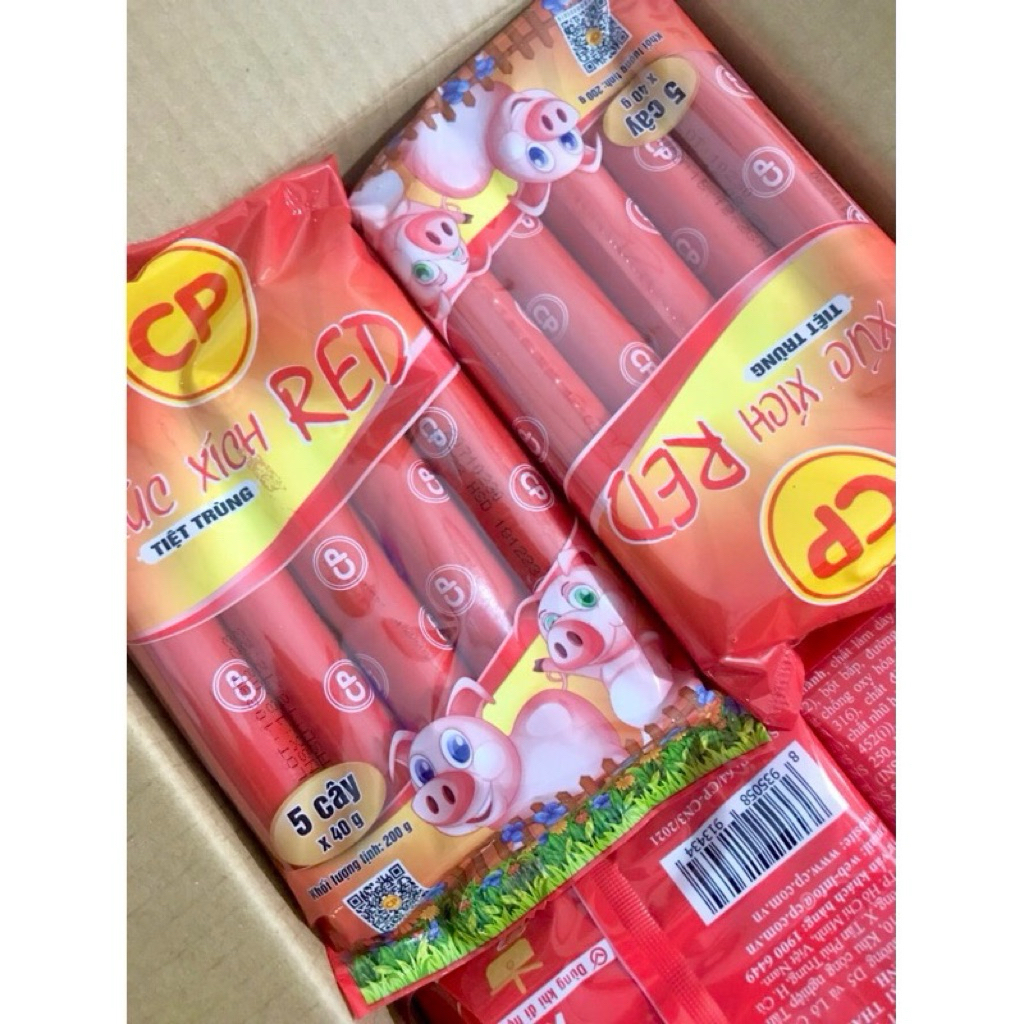 10 gói Xúc xích CP 200gam 5 chiếc thơm ngon