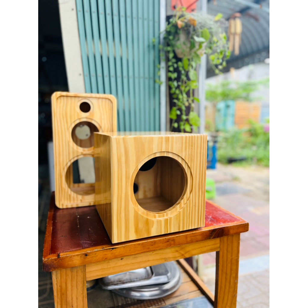 Vỏ box thùng loa sub 16 20 25 30 bằng gỗ thông diy, đặt theo yêu cầu