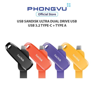 Ổ cứng di động/ USB SanDisk Ultra Dual Drive USB USB 3.2 Type-C + Type A - Bảo hành 60 tháng