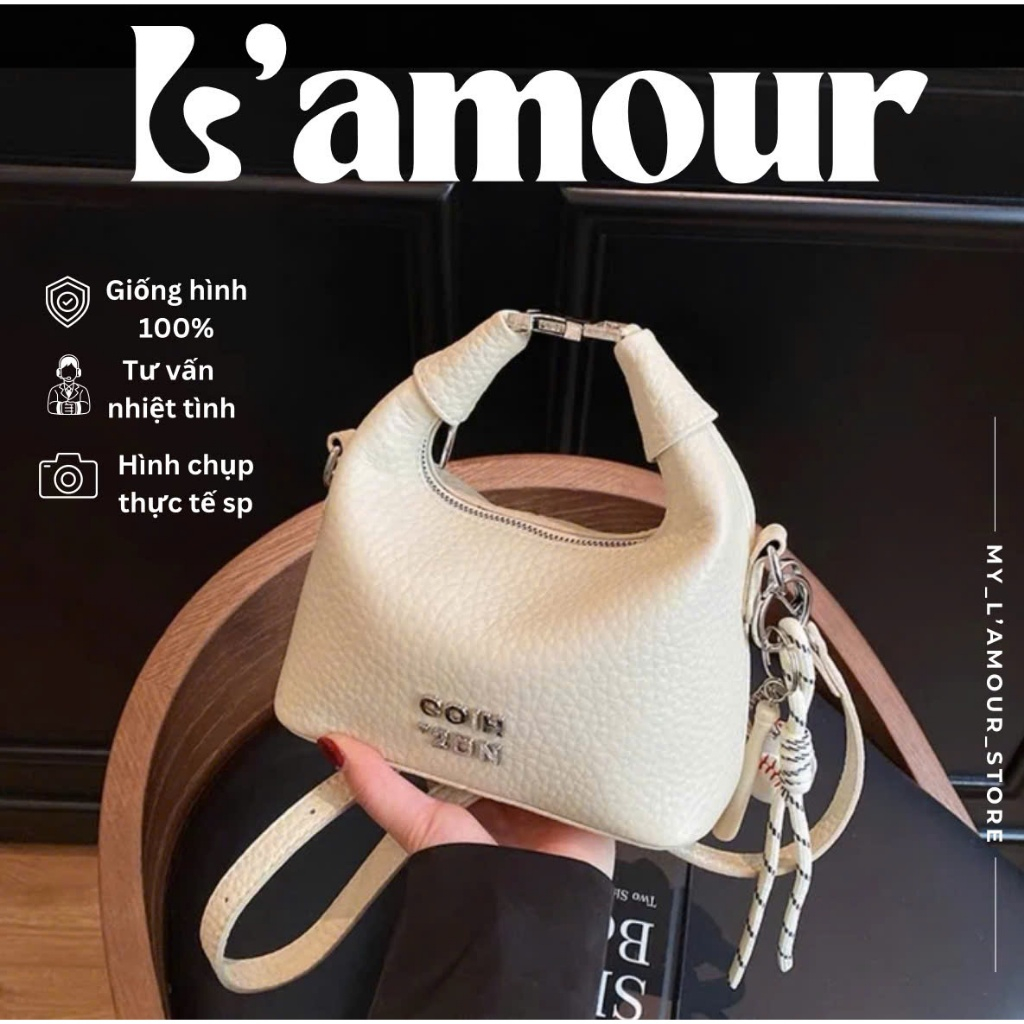 (SẴN TRẮNG -BE)(LOẠI 1) Túi Xách Nữ, Túi Đeo Chéo Kèm Charm Siêu Xinh Sang Chảnh Hiện Đại- Chloe Bag