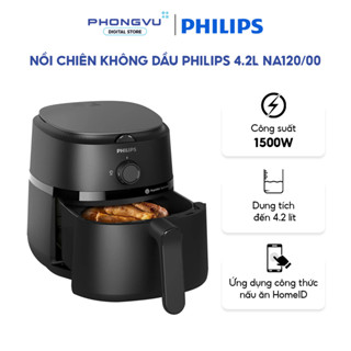 Nồi chiên không dầu Philips 4.2L NA120/00 - Nấu Nhanh, Ít Dầu, Dễ Vệ Sinh - Bảo hành 24 tháng
