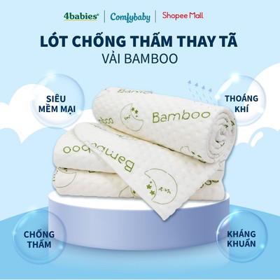 Lót Chống Thấm Thay Tã Comfy Baby Cho Bé Vải Sợi Tre 4 Lớp Bamboo Cao Cấp Kháng Khuẩn Sinh Học