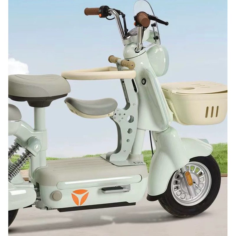 Ghế ngồi trước xe điện cho bé gắn Yadea I8, Maoly, Moka – gập gọn, có tay cầm, tựa lưng, đệm êm