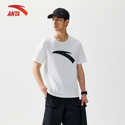 ANTA Nam Training Áo thun ngắn tay thể thao Chạy bộ Tập Gym Pickleball Cầu Lông Tennis 1525C7141