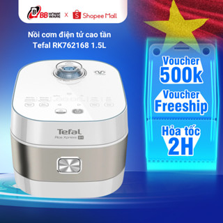 Nồi Cơm Điện Tử Cao Tần Tefal RK762168 1.5L - Giữ Ấm 24 Giờ - 12 Chương Trình Nấu Nhanh Tiện Lợi