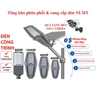  Đèn đường năng lượng mặt trời phi thuyền 1000W 800W 600W chuyên công trình vỏ nhôm 