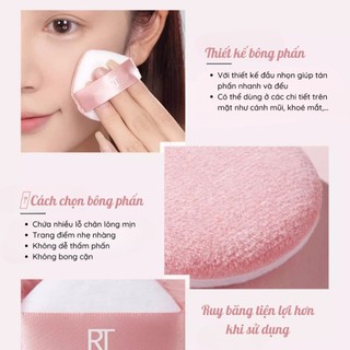 Mút trang điểm tán nền, phủ phấn RT Real Techniques Powder Puff sponge