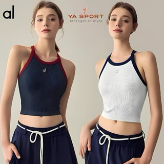 Áo Thể Thao Nữ Hãng AL0 YS57W – Siêu Mát, Co Giãn, Ôm Sát, Croptop Có Mút Ngực – Áo Yoga & Tập Gym Cao Cấp