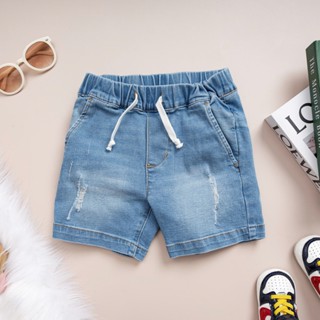 Quần short jean lưng thun cho bé trai size từ 10kg - 50kg có độ co giãn mềm mịn thoải mái vận động mẫu mới nhất QJT801
