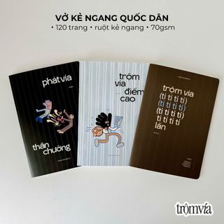 Vở kẻ ngang 80 120 trang Crabit Trộm vía điểm cao Collection