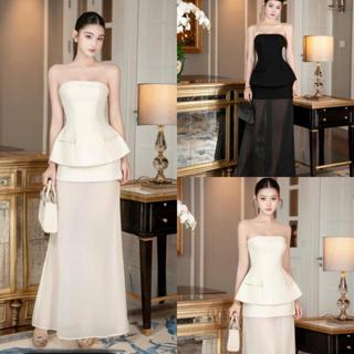  K45 Set  áo và chân váy  áo cup pelum kèm chân váy dài phối tơ 