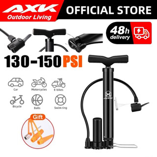 Máy bơm xe đạp và xe máy nhỏ gọn cầm tay AXK có đầu van đa chức năng