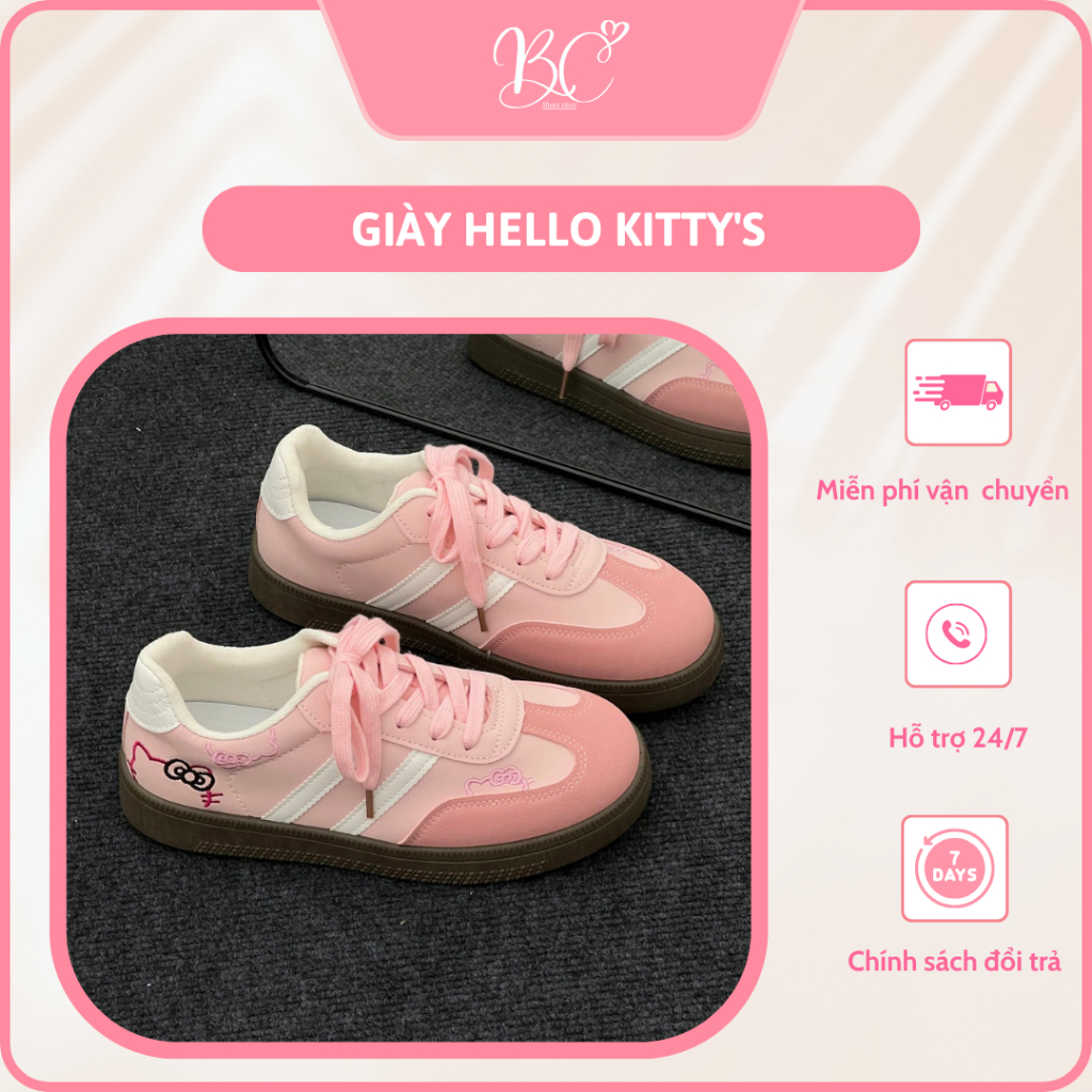 Giày sneaker nữ Kitty phong cách Hàn Quốc giày thể thao dễ thương cho học sinh sinh viên