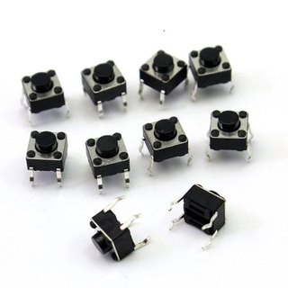 Nút nhấn 4 chân 6x6x5mm (đen 1 chiếc)