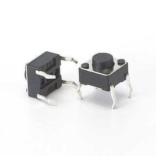 Nút nhấn 4 chân 6x6x5mm (đen 1 chiếc)