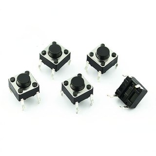 Nút nhấn 4 chân 6x6x5mm (đen 1 chiếc)