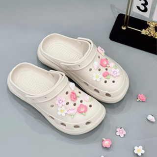  Dép sandal nữ Dép quai hậu dáng bít mũi kèm charm xinh đi học chất eva 