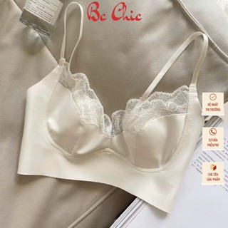 Áo bra nữ 2 dây nâng ngực - Áo bra nâng vòng 1 gợi cảm - Bra su đúc viền ren quyến rũ B 614