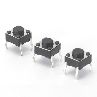 Nút nhấn 4 chân 6x6x5mm (đen 1 chiếc)