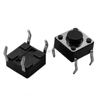 Nút nhấn 4 chân 6x6x5mm (đen 1 chiếc)