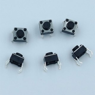 Nút nhấn 4 chân 6x6x5mm (đen 1 chiếc)