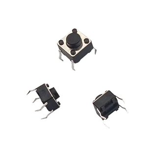 Nút nhấn 4 chân 6x6x5mm (đen 1 chiếc)