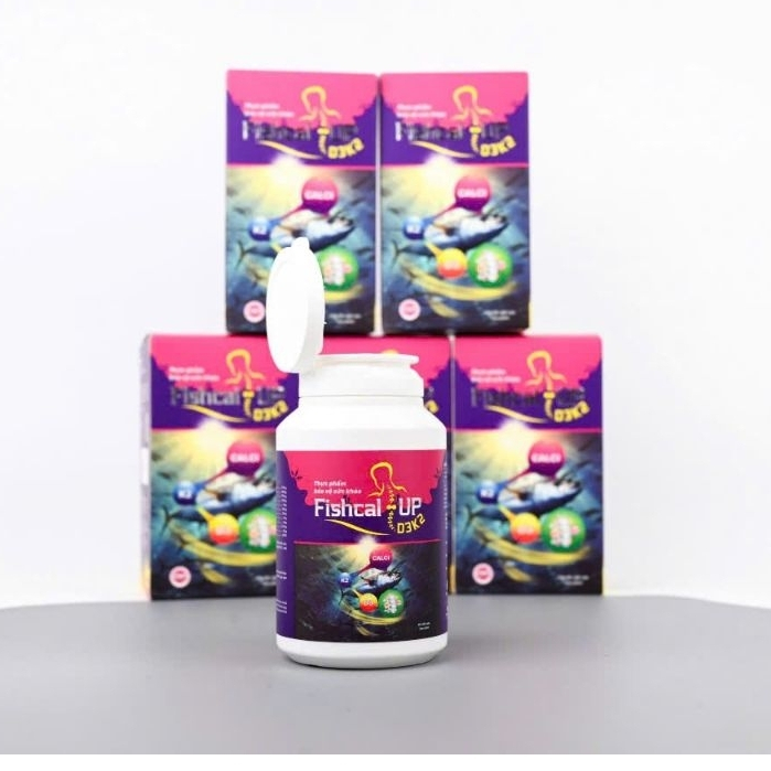 Canxi hữu cơ từ xương cá tuyết và tảo biển FishcalUp Hộp 60v [Chính hãng ]