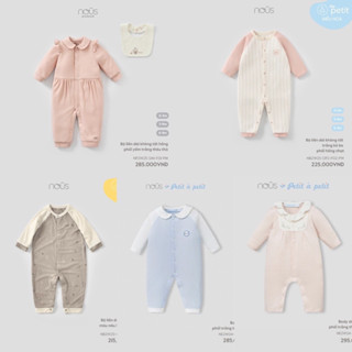  NOUS - Body nous liền tất cho bé trai  bé gái từ 0-9m 
