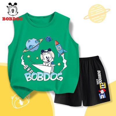 Quần áo bé trai BOBDOG  áo ba lỗ quần thun cotton cute dễ thương cho bé BD-BDO08-BDQ04