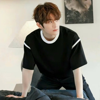  Áo Thun Nam Cao Cấp VIỀN VAI Cổ Tròn Chất Cotton Lạnh Regular Fit Mềm Mịn Sang Trọng - SHINGHAI 