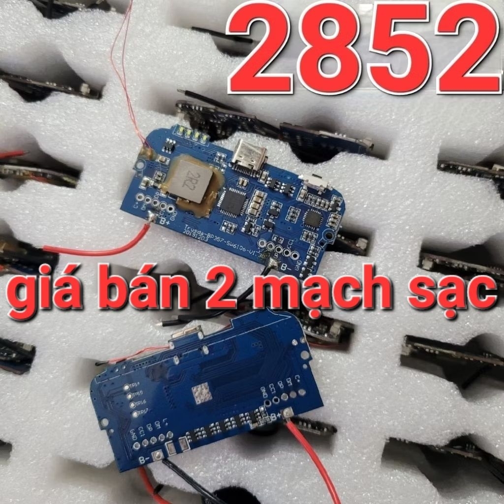 giá 2 Mạch sạc 3.7v 1 cổng type-c sw6106 18W ( chỉ sạc vào ko có đầu ra tải)