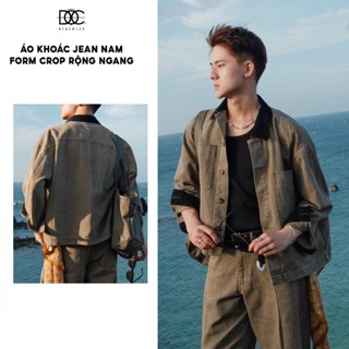 Áo khoác jean nam form crop Độc menswear vải cao cấp, phong cách trẻ trung năng động hàn quốc - AKB79