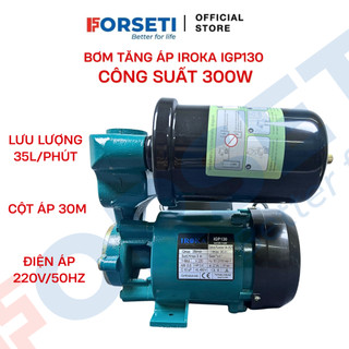  Máy Bơm Tăng Áp IROKA IGP130 300W Chính Hãng – Lưu Lượng 35L Phút Cột Áp 30m Bơm Mini Tiết Kiệm Điện Bền Bỉ 