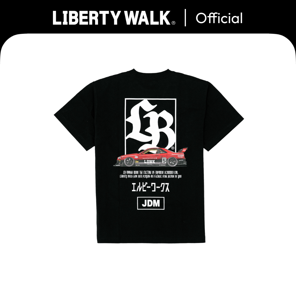 Liberty Walk LB Box Logo 34 Tee Black LBWK