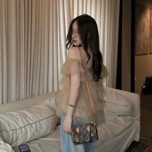 Áo nữ trễ vai ren nhiều tầng Dilyshop dáng tiểu thư công chúa chất ren mềm không ngứa - A124 | BigBuy360 - bigbuy360.vn