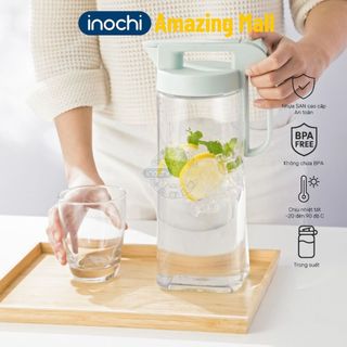  Bình nước nhựa Tritan Inochi Biwa Plus 1.6L 2.1L an toàn thực phẩm chịu nhiệt độ cao Amazing Mall 