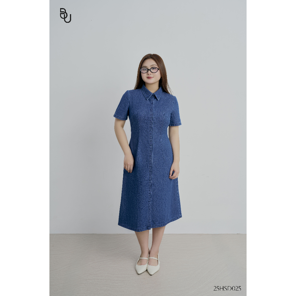 Đầm Jeans dáng dài BIGSIZE (55kg đến 95kg) – 25HSD025 - [BU Bigsize]