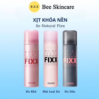  Xịt Khóa Nền So Natural Makeup Setting Fixx Cấp Ẩm Cố Định Lớp Trang Điểm Căng Bóng Bee Skincare 