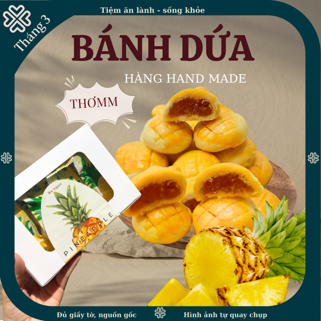 Bánh dứa kiểu Đài Loan - hàng handmade nhân dứa dẻo thơm